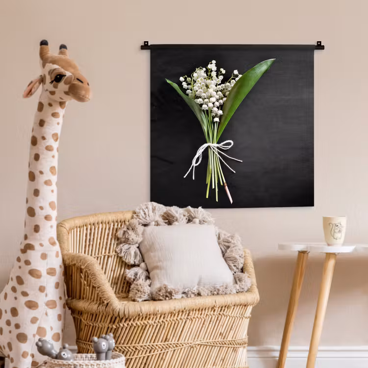 Lelietjes van dalen - Bloemen - Stilleven - Flora Wandkleed katoen klein -wsfeer5_kind
