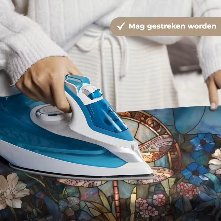 Libelle - Mozaïek - Bloemen - Kleurrijk Wandkleed katoen klein -sfeer9