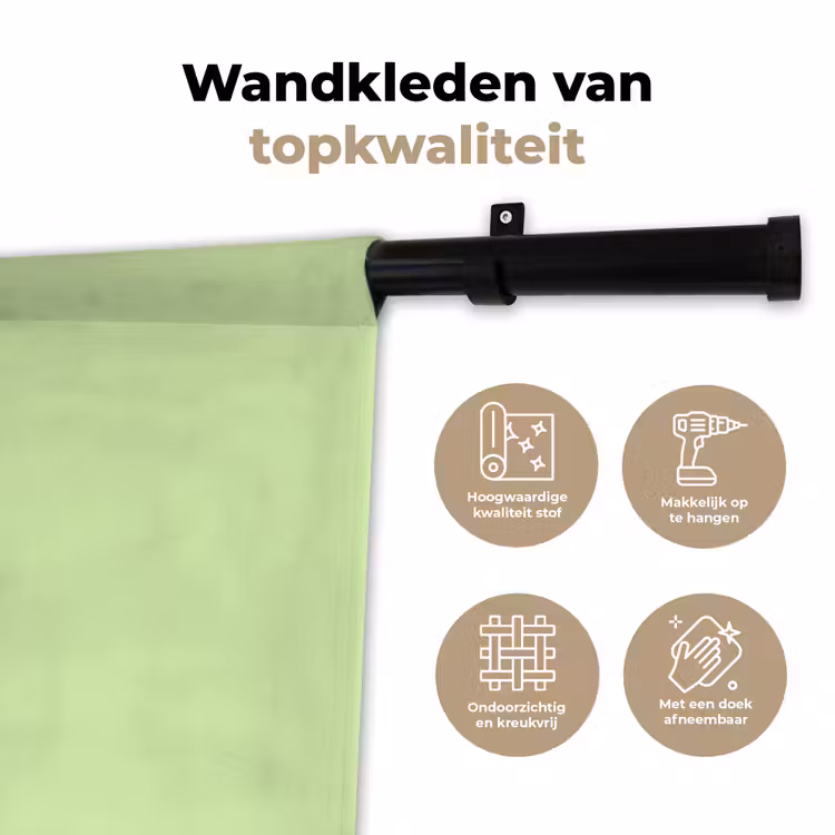Light - Lime - Groen Wandkleed katoen klein 269 -sfeer2
