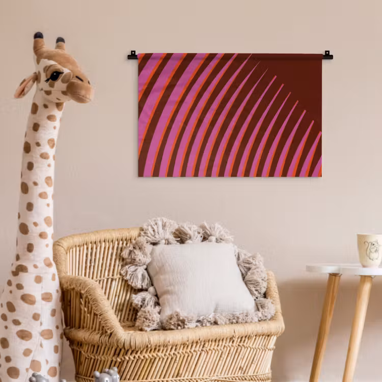 Lijnen - Rood - Beweging Wandkleed katoen klein -wsfeer5_kind