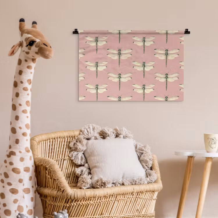 Lillibellen - Patroon - Roze Wandkleed katoen klein 269 -wsfeer5_kind
