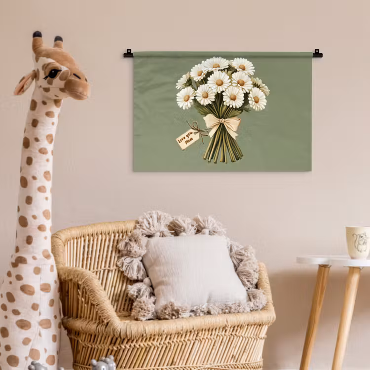 Lint - Boeket - Groen - Quote Wandkleed katoen klein -wsfeer5_kind
