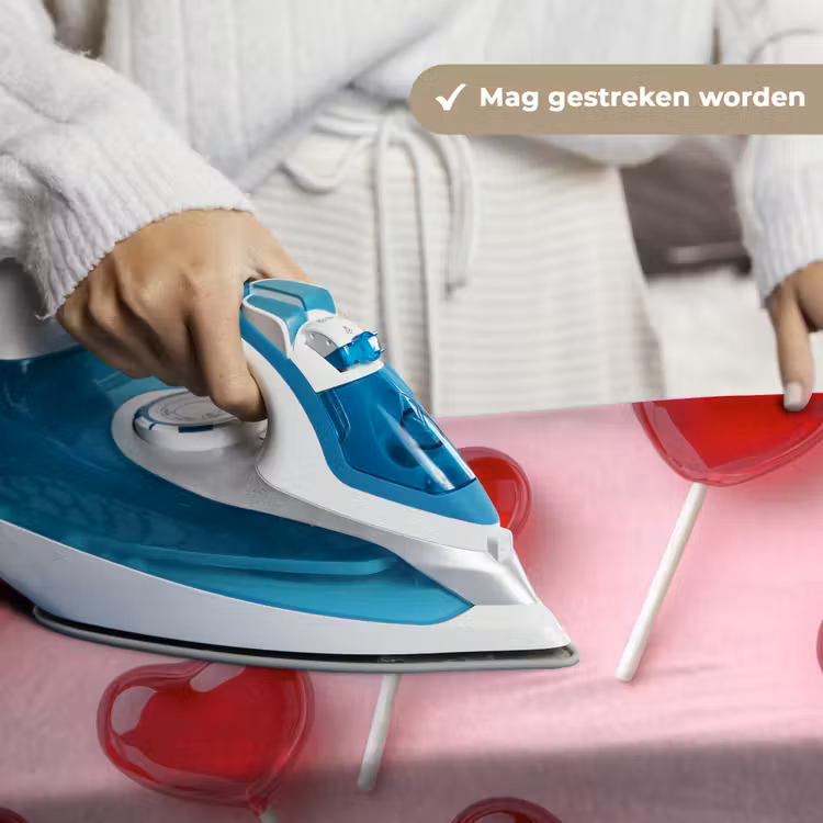 Lollies - Hartjes - Roze Wandkleed katoen klein -sfeer9