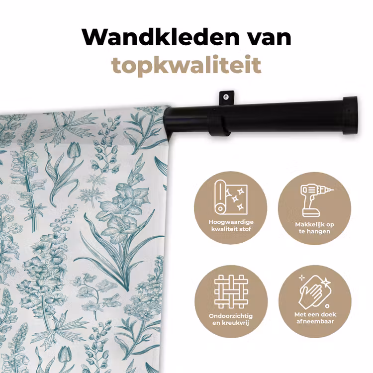 Lovely - Garden - Emerald Wandkleed katoen klein 269 -sfeer2