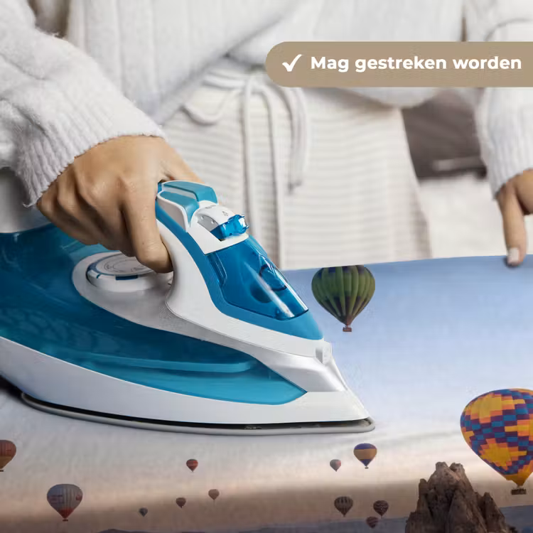 Luchtballonnen - Rotsen - Zonsopgang Wandkleed katoen klein -sfeer9