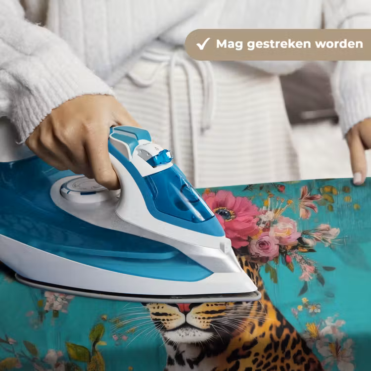 Luipaard - Bloemen - Kroon Wandkleed katoen klein -sfeer9