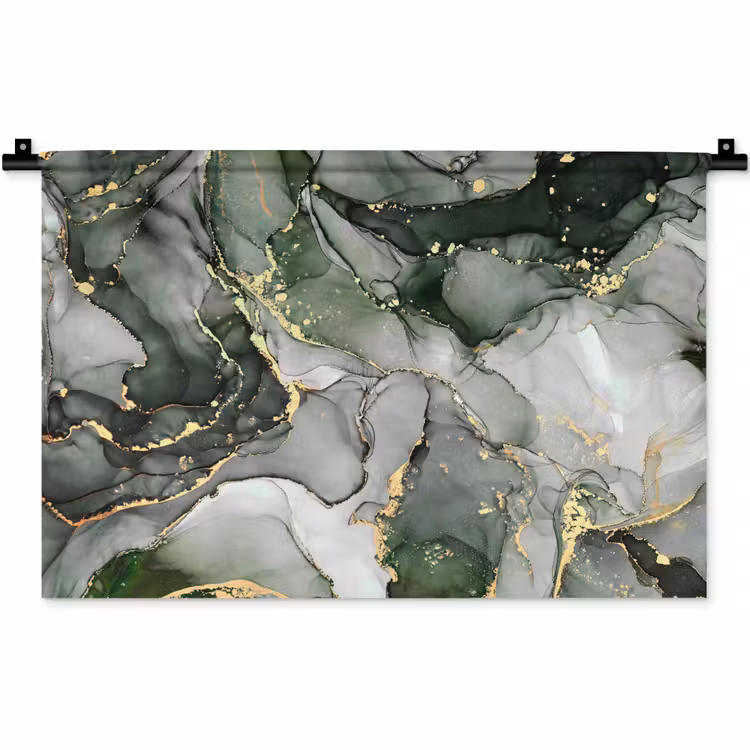 Luxe - Marmer - Groen Wandkleed katoen klein -zz3d