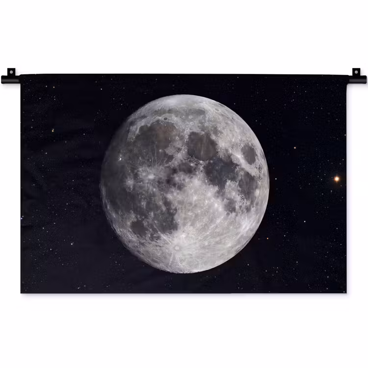 Wandkleed - Maan - Sterren - Ruimte - Maan - Sterren - Ruimte Wandkleed katoen klein