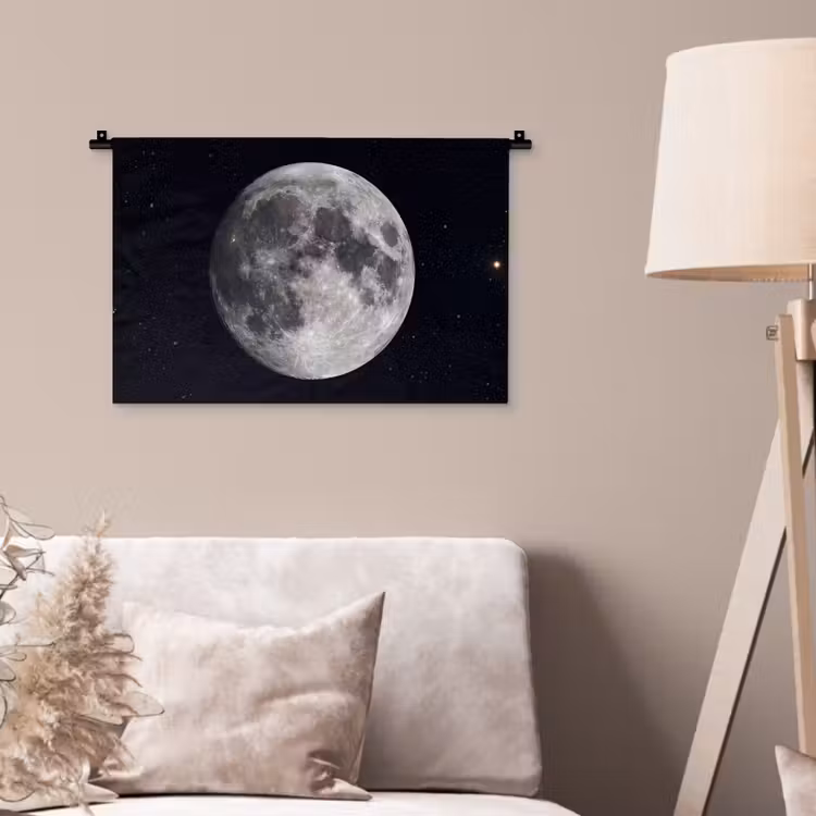 Wandkleed - Maan - Sterren - Ruimte - Maan - Sterren - Ruimte Wandkleed katoen klein