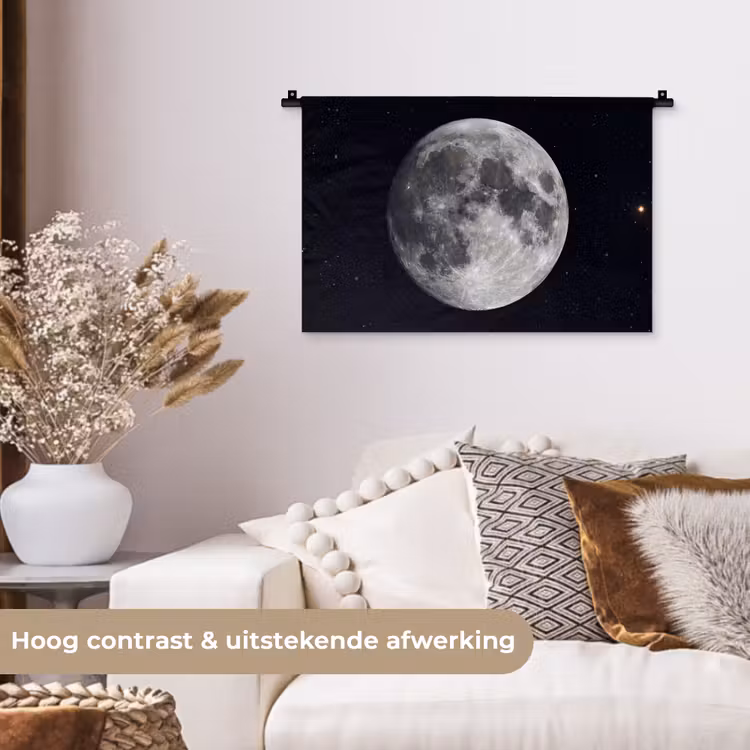 Wandkleed - Maan - Sterren - Ruimte - Maan - Sterren - Ruimte Wandkleed katoen klein