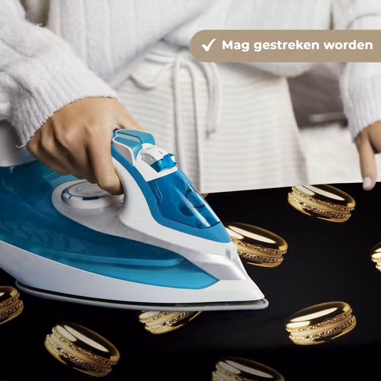 Macarons - Patroon - Goud - Zwart Wandkleed katoen klein -sfeer9