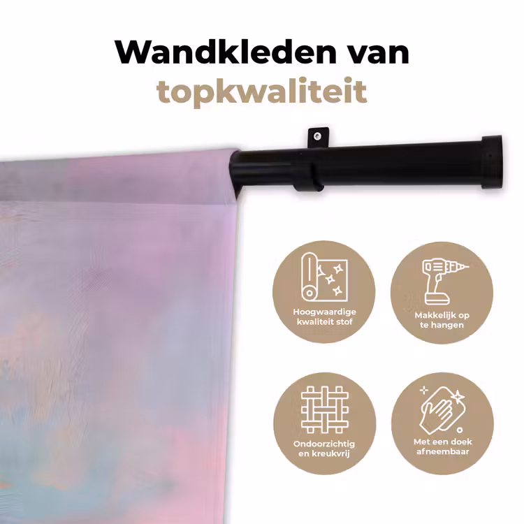 Macarons - Schaal - Pastel - Kleurrijk Wandkleed katoen klein -sfeer2