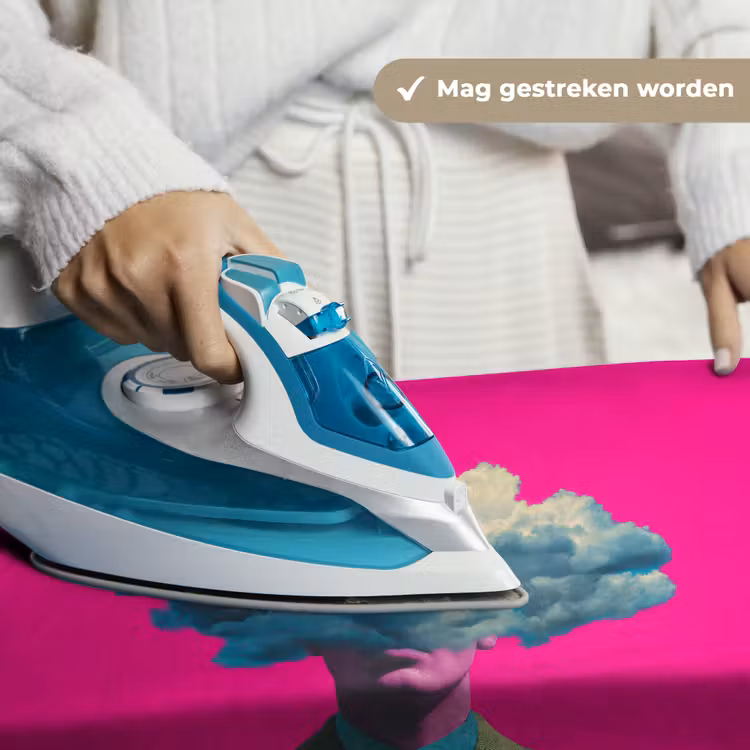 Man - Pak - Wolk - Roze Wandkleed katoen klein -sfeer9