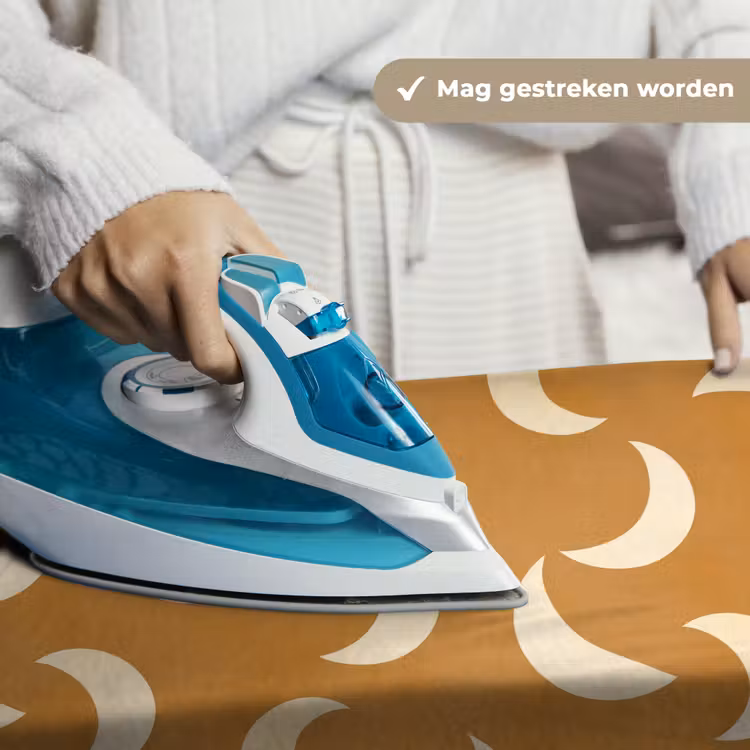 Manen - Patroon - Oker Wandkleed katoen klein 269 -sfeer9