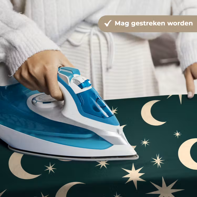 Manen - Sterren - Groen Wandkleed katoen klein 269 -sfeer9