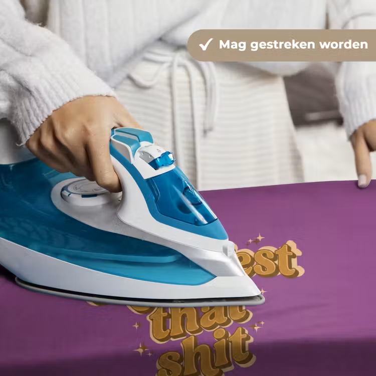 Manifest that shit - Paars - Glitter Wandkleed katoen klein -sfeer9