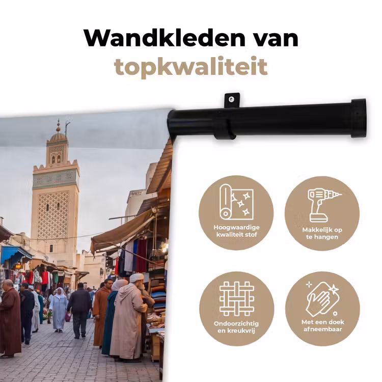 Wandkleed - Markt - Oosters - Kleurrijk - Markt - Oosters - Kleurrijk Wandkleed katoen klein