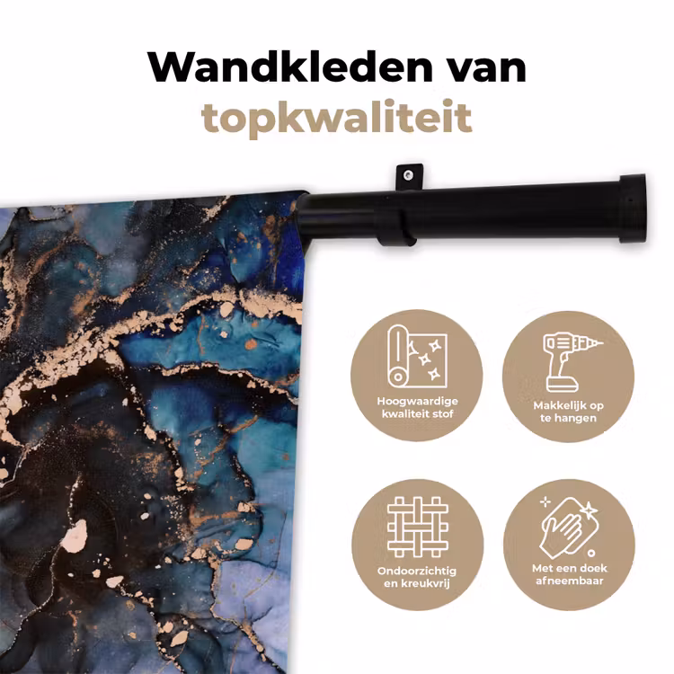Marmer - Goud - Rosé Wandkleed katoen klein -sfeer2