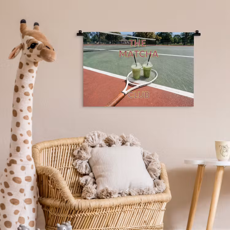 Matcha Club - Tennis - Matcha Wandkleed katoen klein -wsfeer5_kind