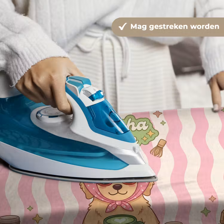 Matcha - Hond - Roze - Groen Wandkleed katoen klein -sfeer9