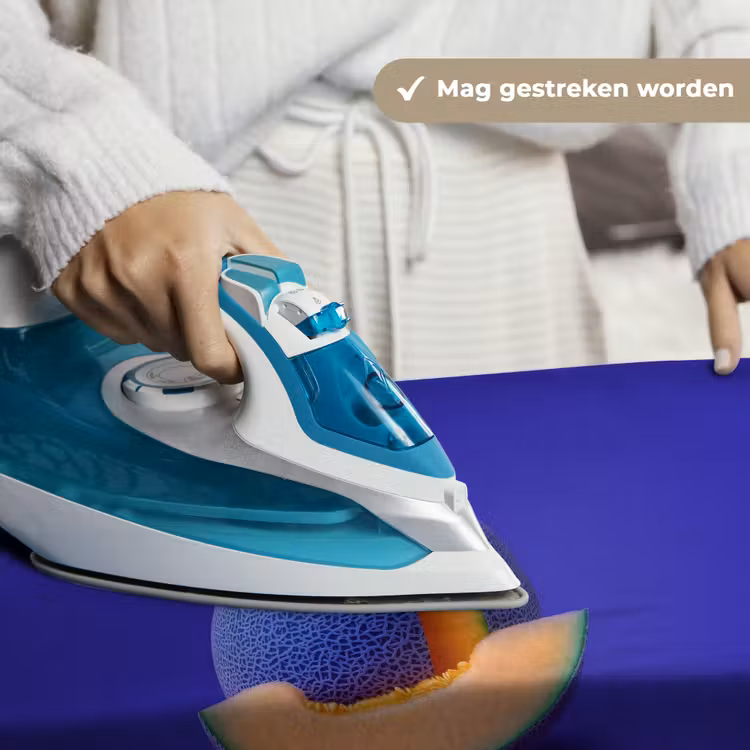 Meloen - Blauw - Oranje - Kunstzinnig Wandkleed katoen klein -sfeer9