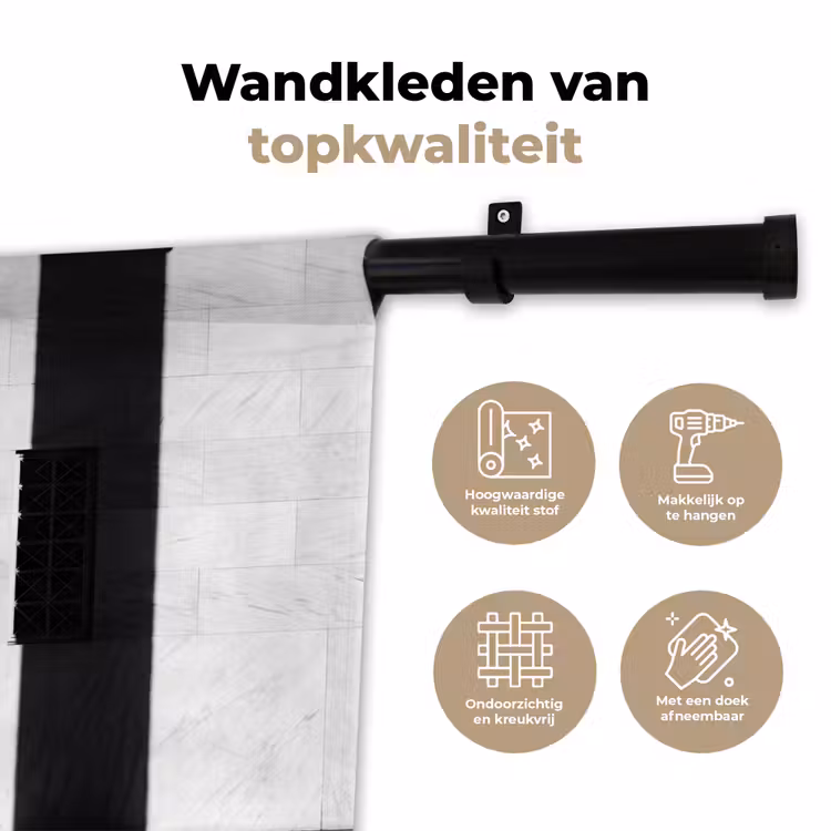 Mensen - Schaduw - Dans - Zwart-wit - Liefde Wandkleed katoen klein -sfeer2