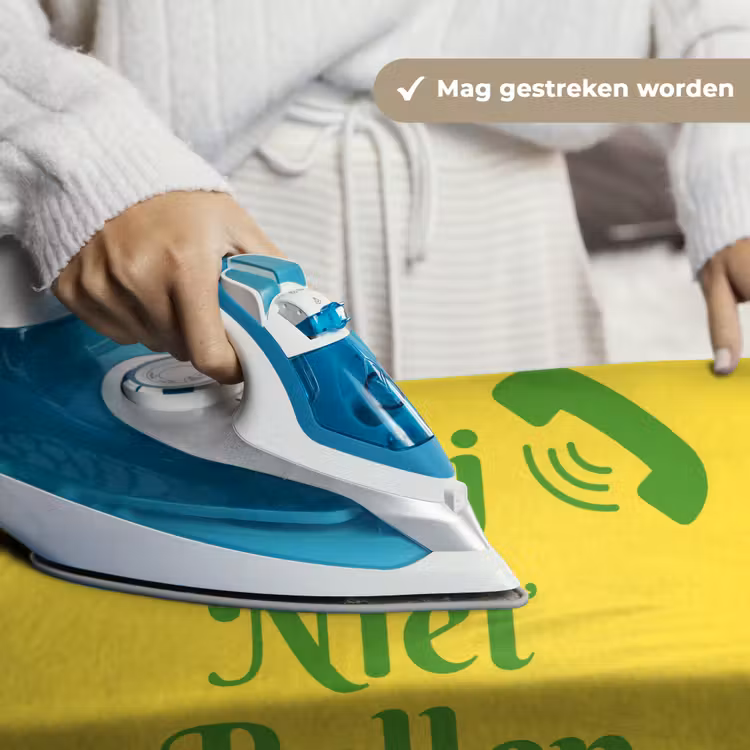 Mij niet bellen - Telefoon - Geel Wandkleed katoen klein -sfeer9