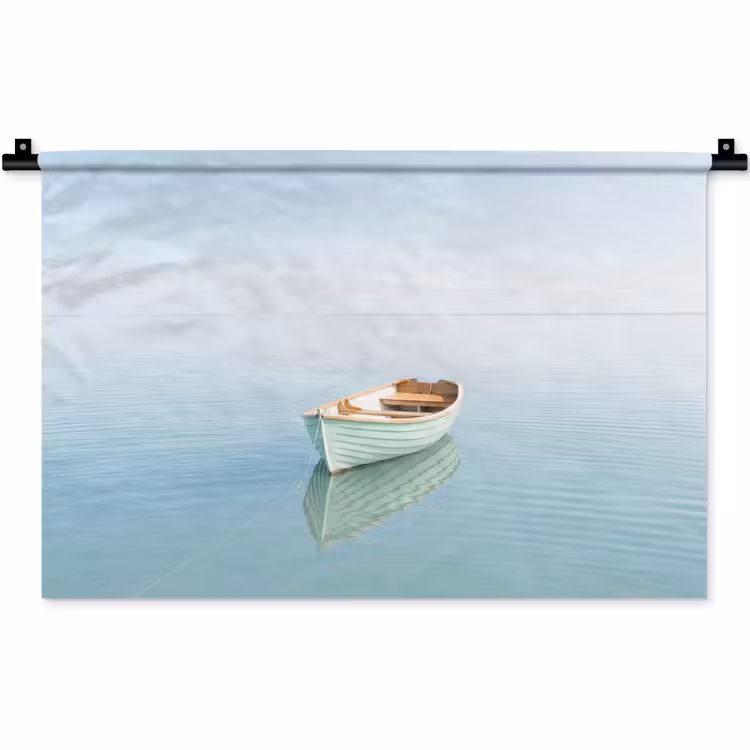 Minimalistisch - Boot - Zee Wandkleed katoen klein -zz3d