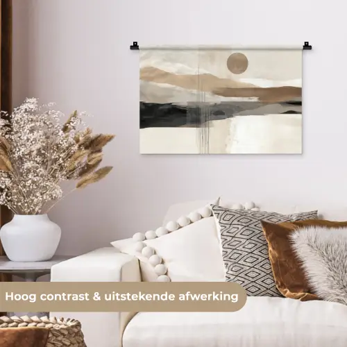 Minimalistisch - Landschap - Dimensie Wandkleed katoen klein -sfeer1