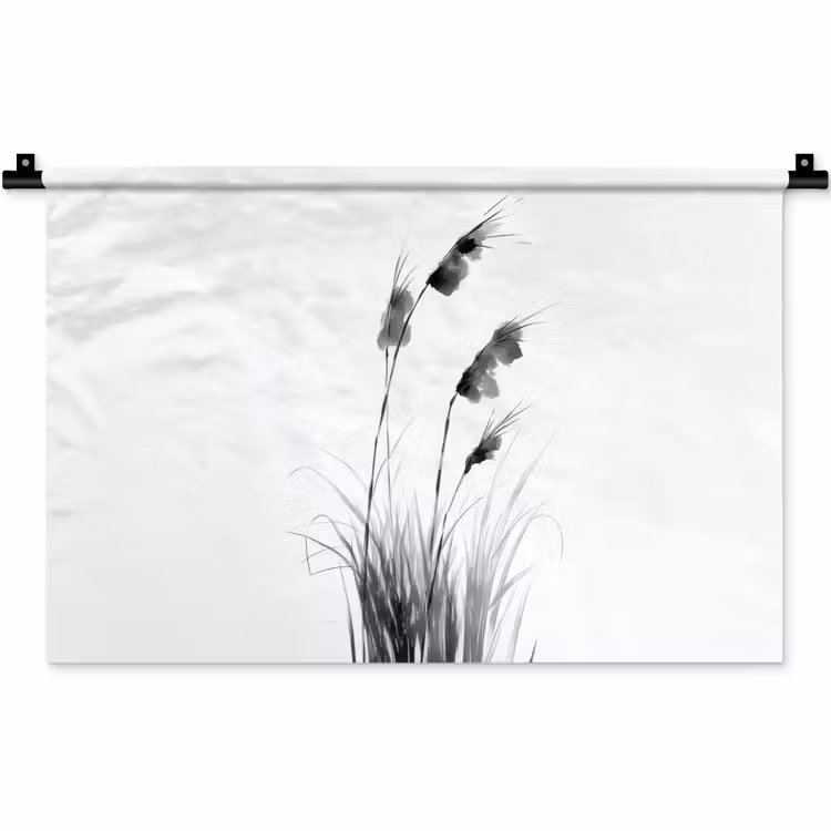 Minimalistisch - Stelen - Wit Wandkleed katoen klein -zz3d
