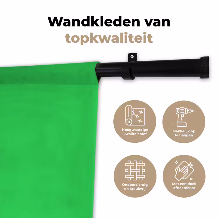 Mint - Green - Groen Wandkleed katoen klein 269 -sfeer2
