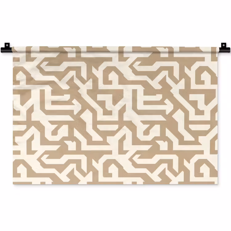 Modern - Abstract - Beige Wandkleed katoen klein 269 -zz3d