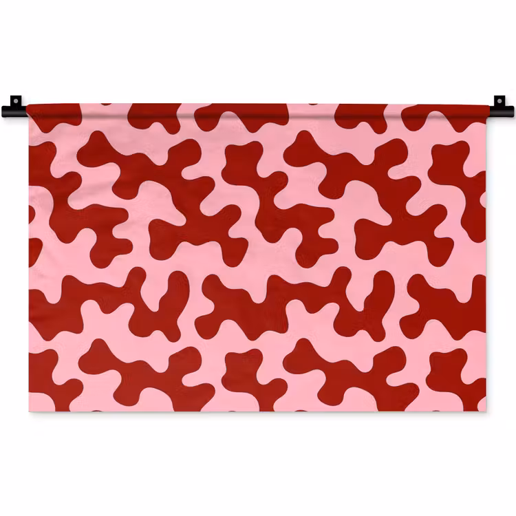 Modern - Abstract - Rood Wandkleed katoen klein 269 -zz3d