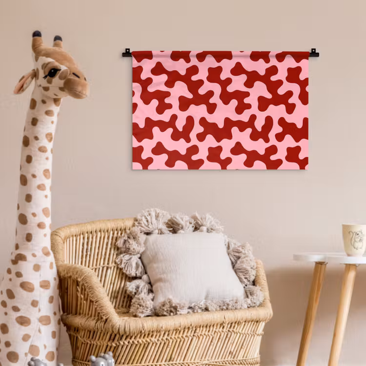 Modern - Abstract - Rood Wandkleed katoen klein 269 -wsfeer5_kind