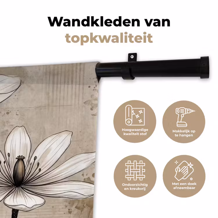 Modern - Design - Wit Wandkleed katoen klein -sfeer2
