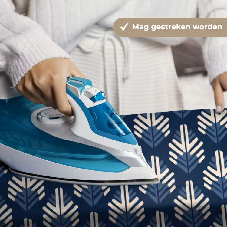 Modern - Patroon - Blauw Wandkleed katoen klein 269 -sfeer9