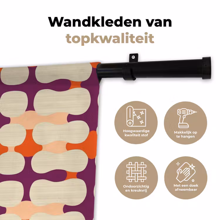 Modern - Patroon - Kleurrijk Wandkleed katoen klein 269 -sfeer2