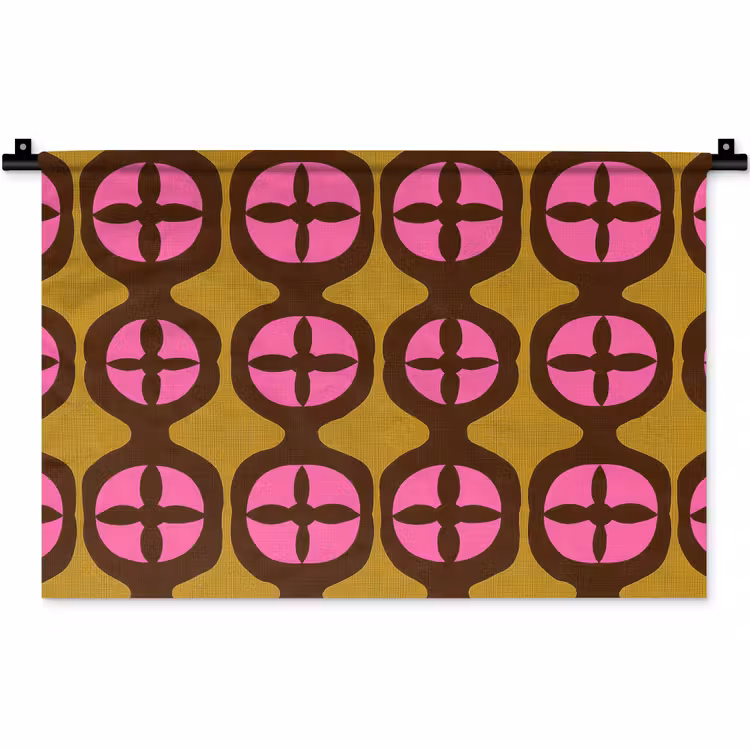 Modern - Patroon - Roze Wandkleed katoen klein 269 -zz3d