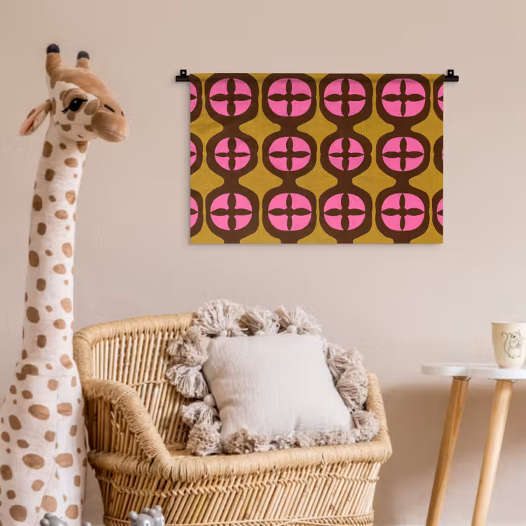 Modern - Patroon - Roze Wandkleed katoen klein 269 -wsfeer5_kind