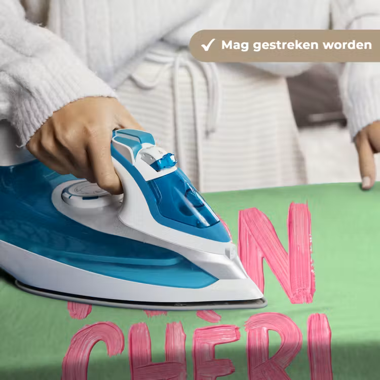 Mon cheri - Groen - Roze Wandkleed katoen klein -sfeer9