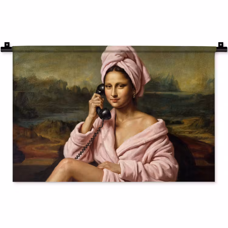 Mona - Klassiek - Roze Wandkleed katoen klein -zz3d