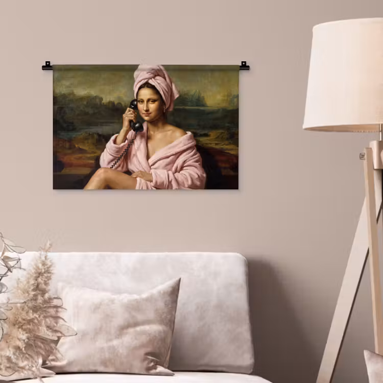 Mona - Klassiek - Roze Wandkleed katoen klein -sfeer4