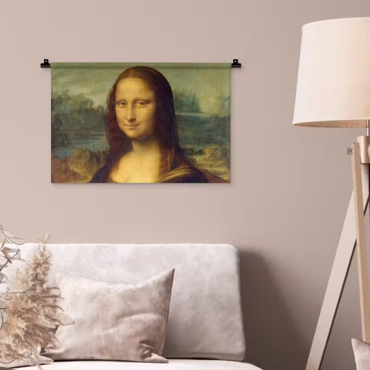Mona Lisa - Leonardo da Vinci Wandkleed katoen klein -sfeer4
