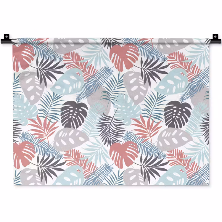 Monstera - Pastel - Bladeren - Tropical Wandkleed katoen klein -zz3d