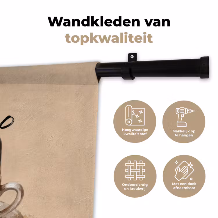 More espresso - Koffie - Eend Wandkleed katoen klein -sfeer2