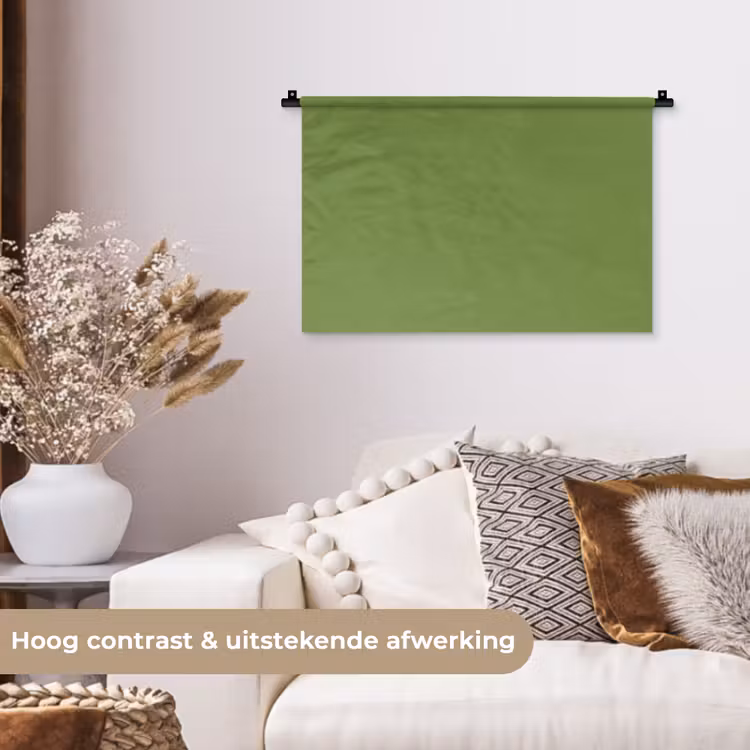 Moss - Green - Groen Wandkleed katoen klein 269 -sfeer1