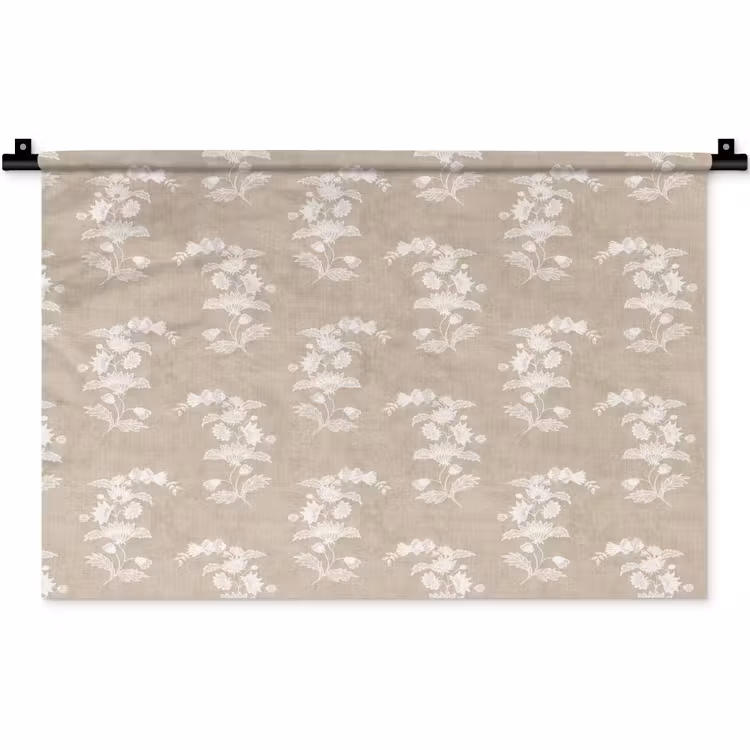 Motief - Beige - Linnen Wandkleed katoen klein 269 -zz3d