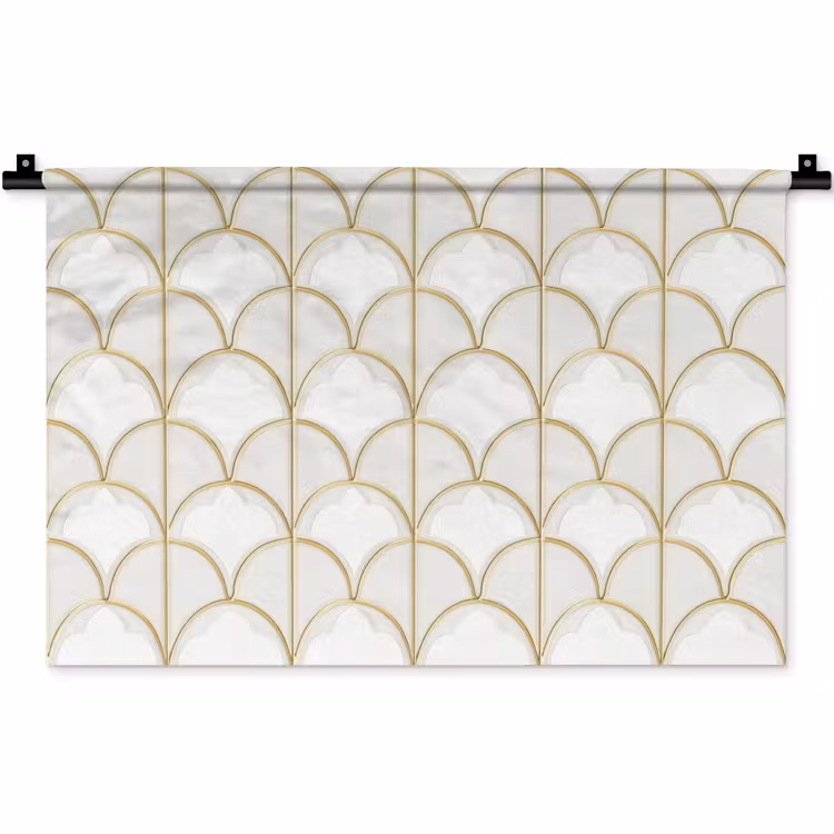 Mozaïek - Bogen - Goud Wandkleed katoen klein 269 -zz3d