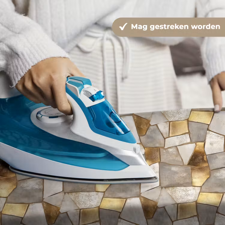 Mozaïek - Marmer - Goud Wandkleed katoen klein 269 -sfeer9