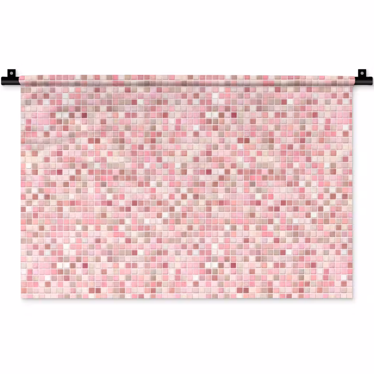 Mozaïek - Patroon - Roze Wandkleed katoen klein 269 -zz3d